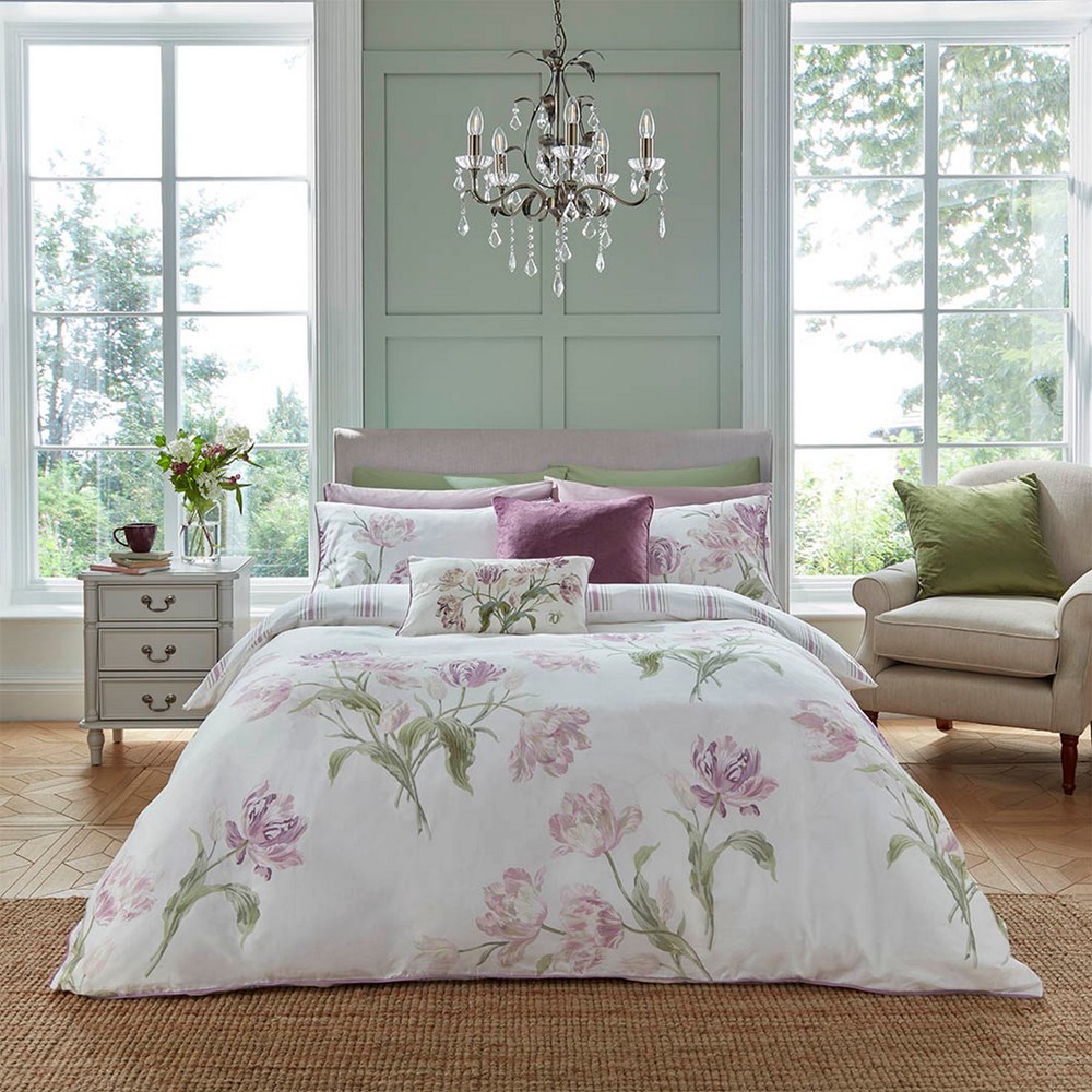 Gosford Floral Bedding by Laura Ashley in Grape Purple